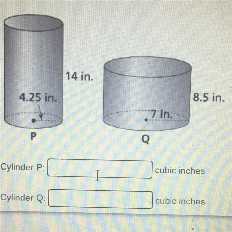 PLEASE HELP I REALLY NEED THIS ANSWERED, I NEED THE VOLUME OF BOTH CYLINDERS PLZ DONT-example-1