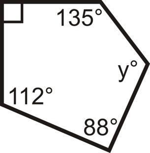 Solve for y. 108° 115° 130° 90°-example-1