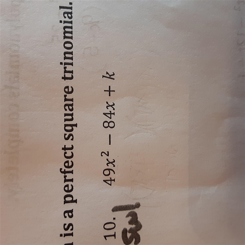 PLS HELP ME IM STRUGGLING Find the value(s) of K for which the expression is a perfect-example-1