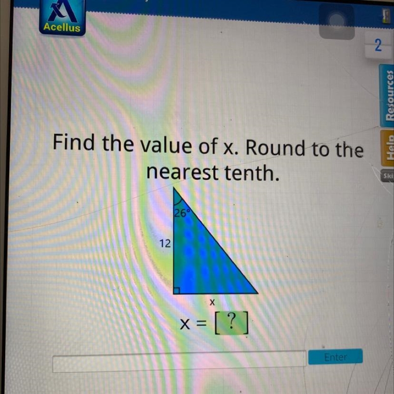 Find the value of x. Round to the nearest tenth.-example-1