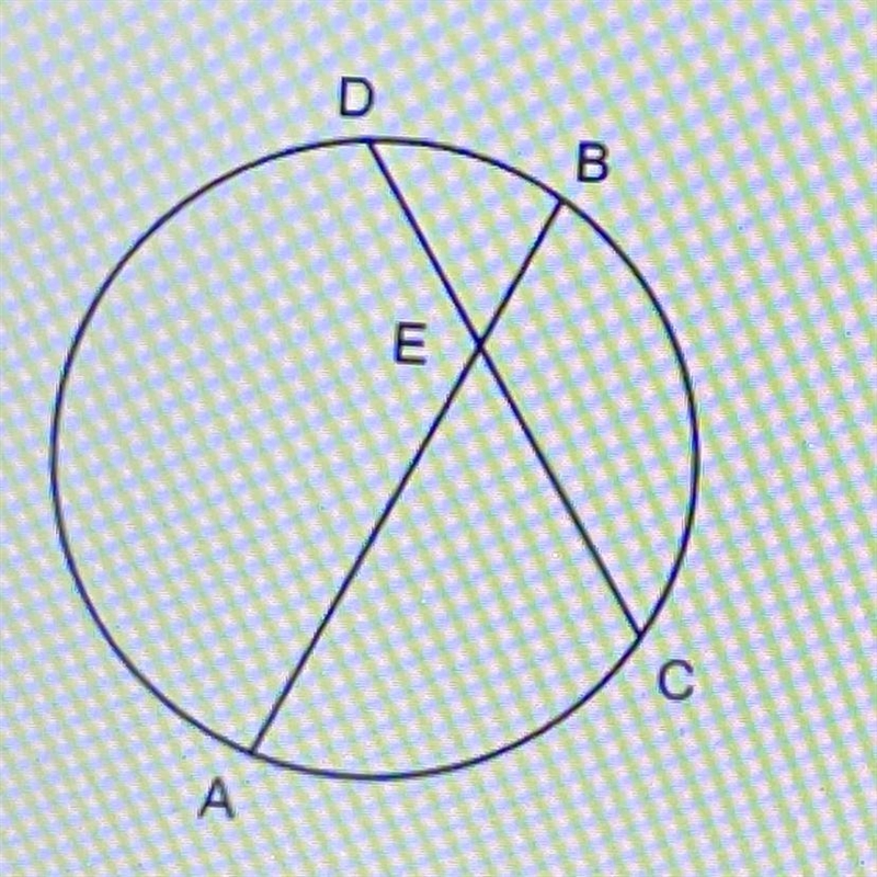 In the circle above, DE = 2, CE = 6, and BE = 3. What is the measure of EA? A) 2 B-example-1