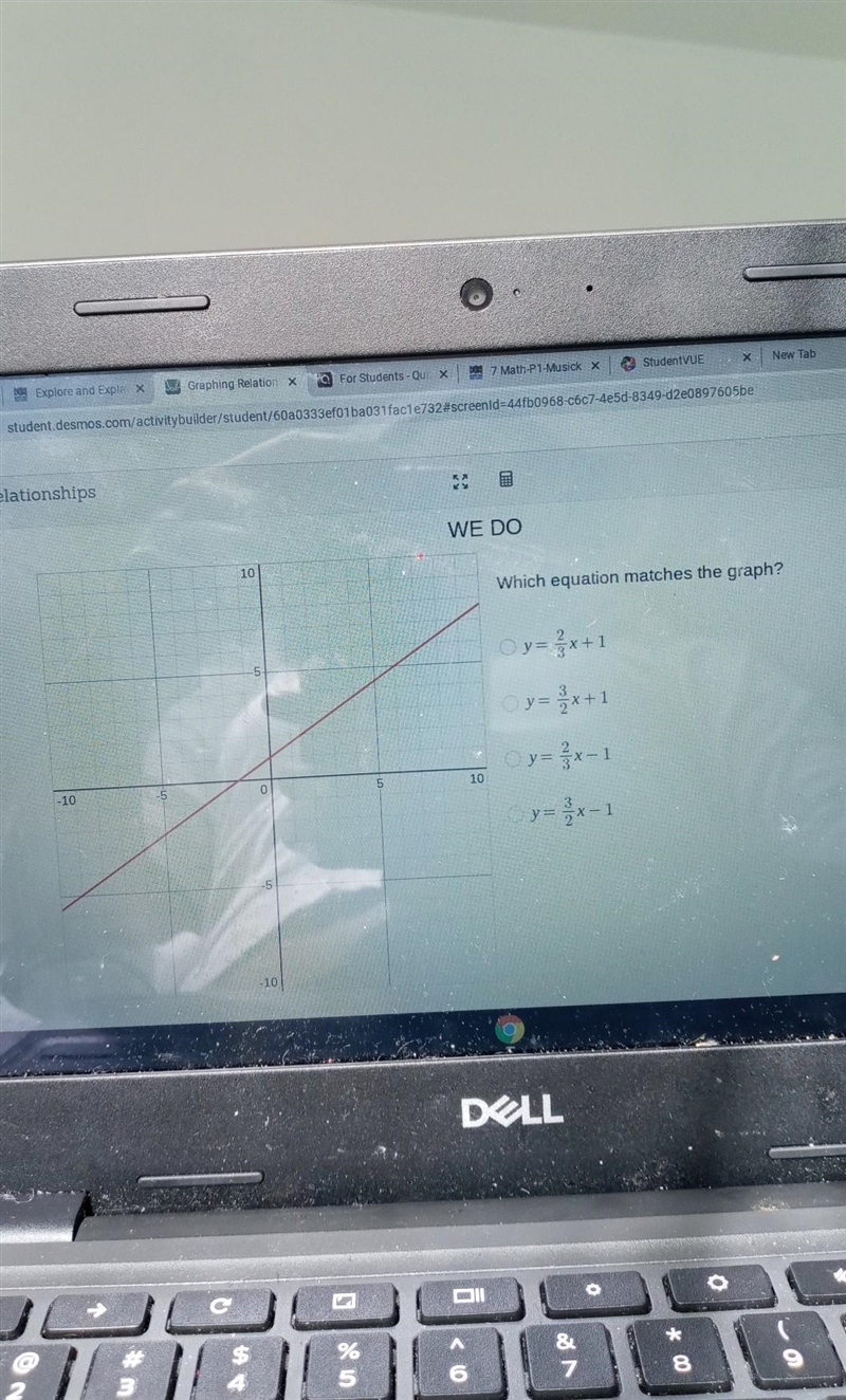 10 Which equation matches the graph? ​-example-1