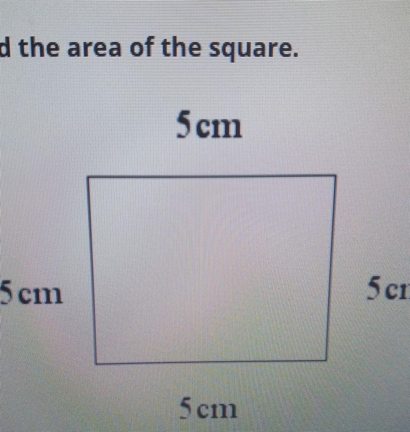 Find the area of the square?​-example-1