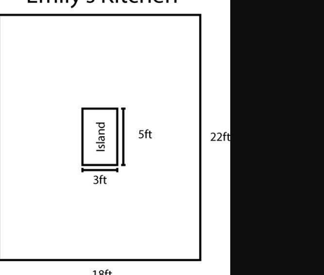 Emily wants to cover her kitchen floor with ceramic tile. The diagram below shows-example-1