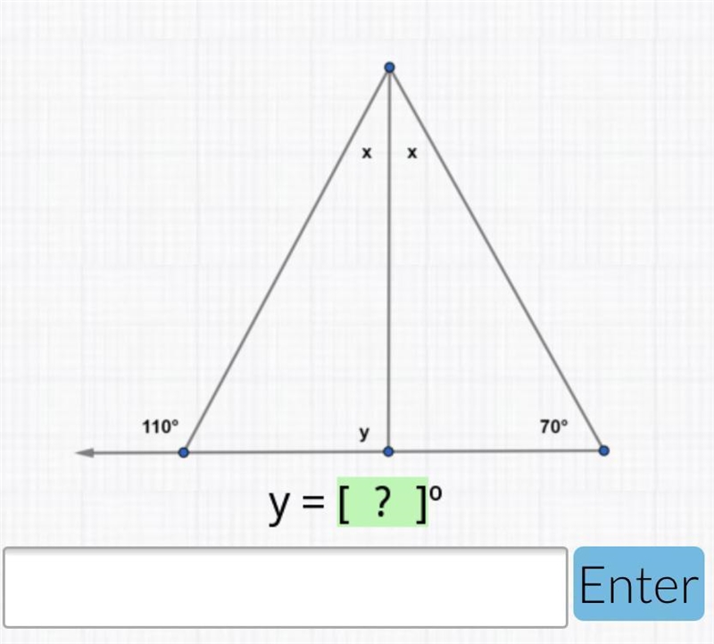 Angle sum theorem. What does y=?-example-1