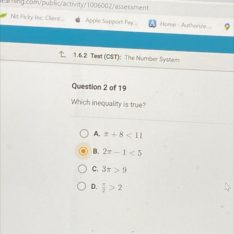 Which inequality is true A B C D Check picture-example-1