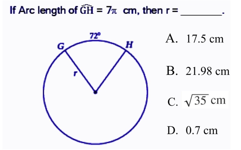 What does r equal A B C or D-example-1