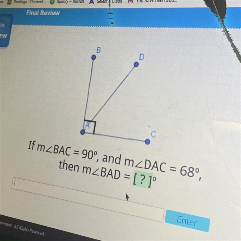 If mBAC = 90°, and mZDAC = 68°, then mBAD = [?]-example-1