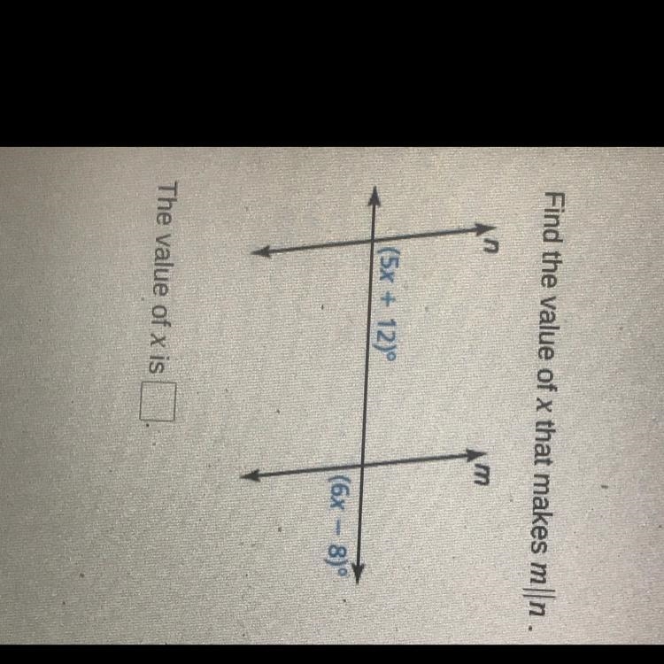 I need to find out what makes m ll n I’m in geometry and this is big ideas please-example-1