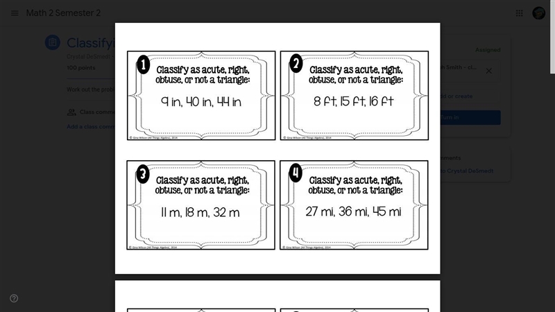 Classify as a acute, right, obtuse or not a triangle : 9in, 40in, 44in-example-1