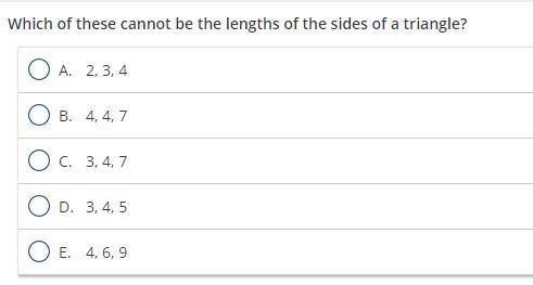 Which can't be lenght side of triangle-example-1