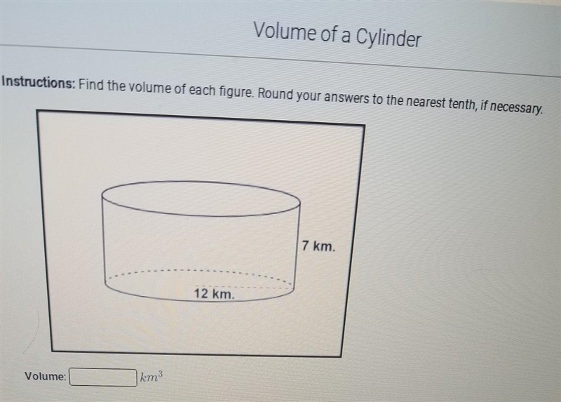 Find the volume of each figure. Round to the nearest tenth if necessary.​-example-1