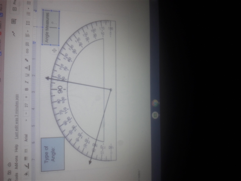 Type of angle: Angle measures:-example-1