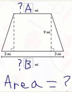 A park has the shape of a trapezoid. The shortest side of the park and its height-example-1