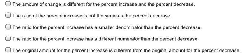 Why is the percent increase from 45 to 75 not equal to the percent decrease from 75 to-example-1