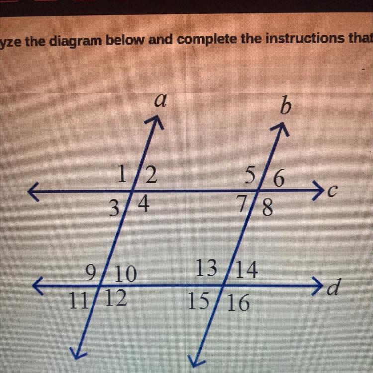 given that the line a is parallel to line b and that line c is parallel to line d-example-1