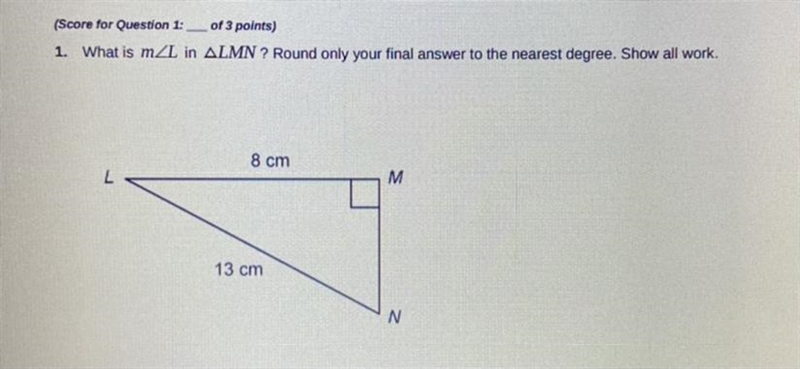 What is mL in LMN? Round only your final answer to the nearest degree.-example-1