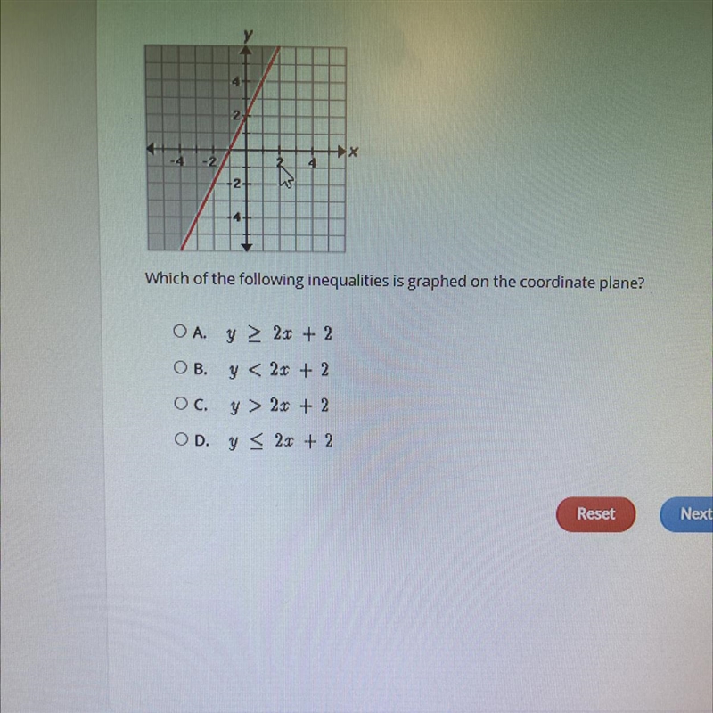 Which of the following inequalities is graphed on the coordinates plane ?-example-1