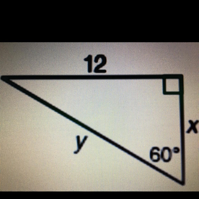 (Picture for problem above.) Find the value of y. Be sure to keep the exact value-example-1