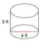 What is the volume of the cylinder? Hint: the radius is 2ft in this problem-example-1