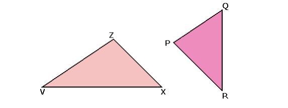 Give me a hand please! Triangle VZX is similar to RPQ where ZX corresponds to PQ. If-example-1