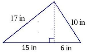 Find the area. A. 178.5 in2 B. 85 in2 C. 84 in2 D. 105 in2 ***SHOW WORK***-example-1