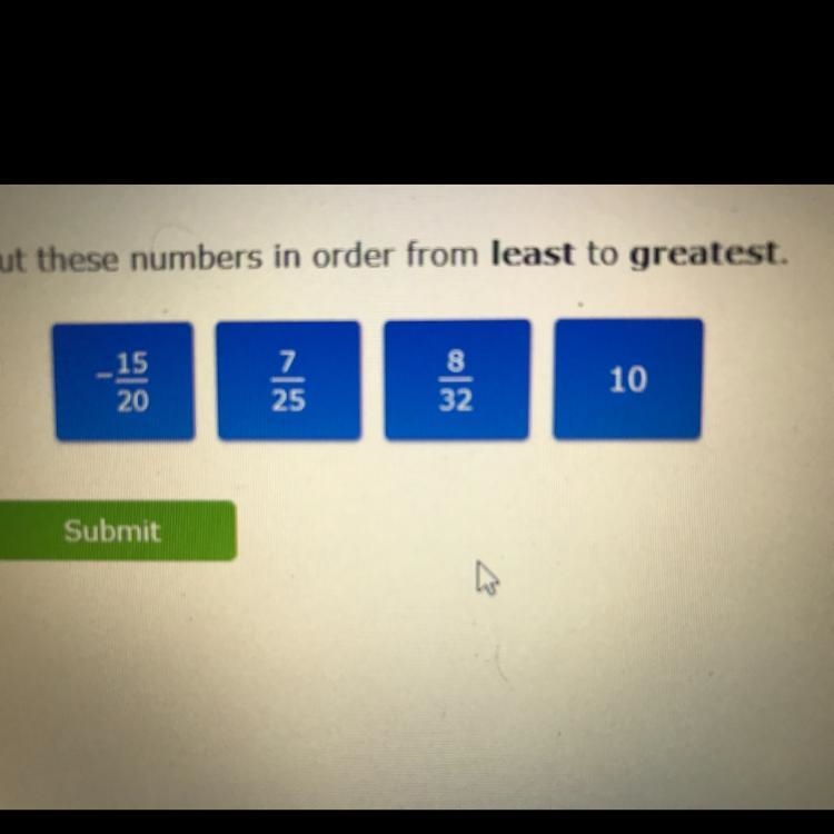 Put these numbers in order from least to greatest.-example-1