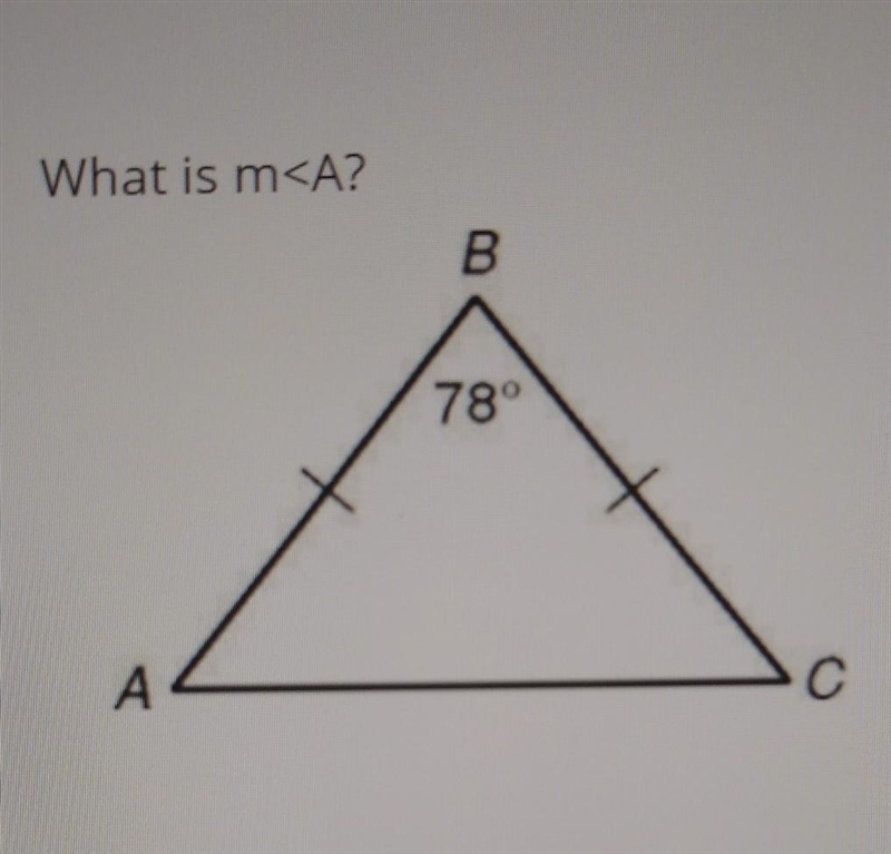 What is the measurement of angle A? ​-example-1