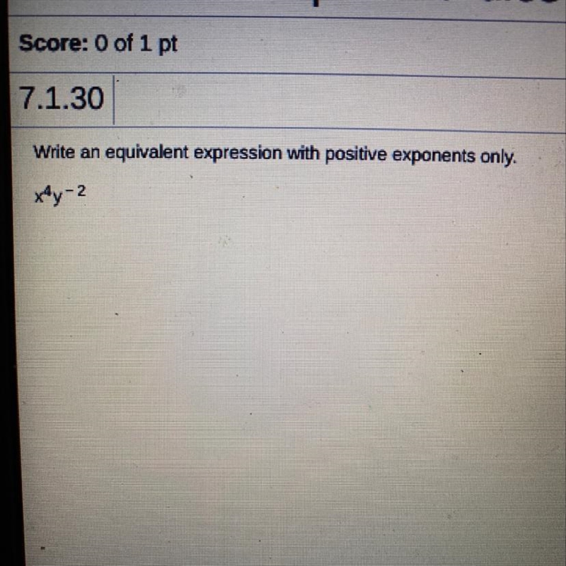 Write an equation expression with positive exponents only.-example-1