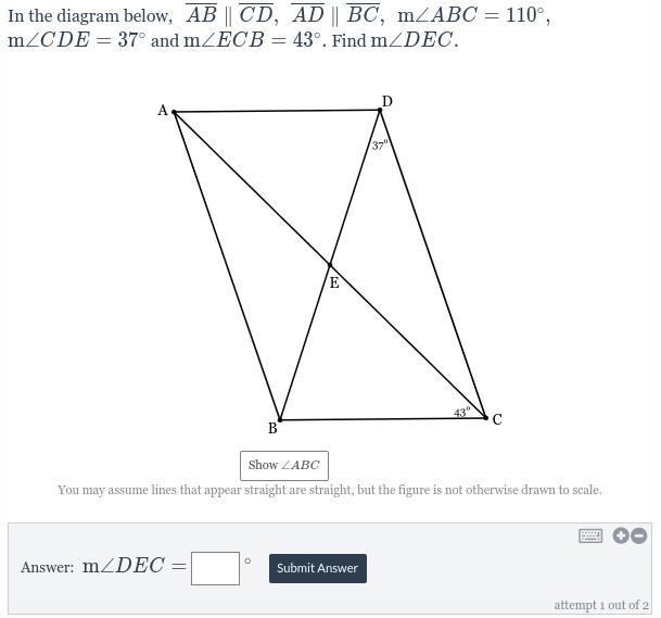 Somebody help me find m∠DEC.-example-1