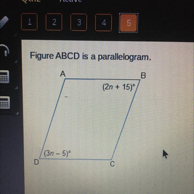 Figure ABCD is a parallelogram. What are the measures of angles B and D? 1. angle-example-1