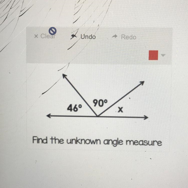 Plzzzz answer fast it’s for test find the unknown Angle measure-example-1