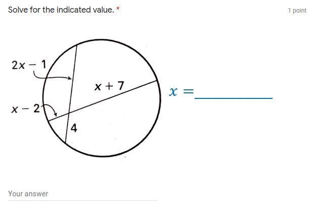 Please help me find x if you have done geometry or are in geometry-example-1