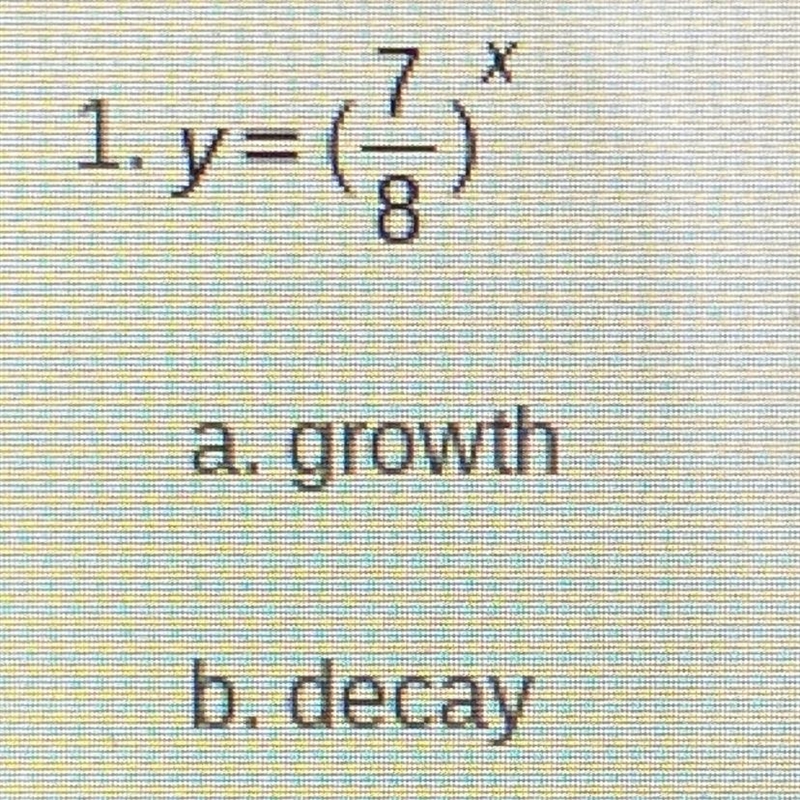 Choose the correct answer to classify each equation or situation below as exponential-example-1