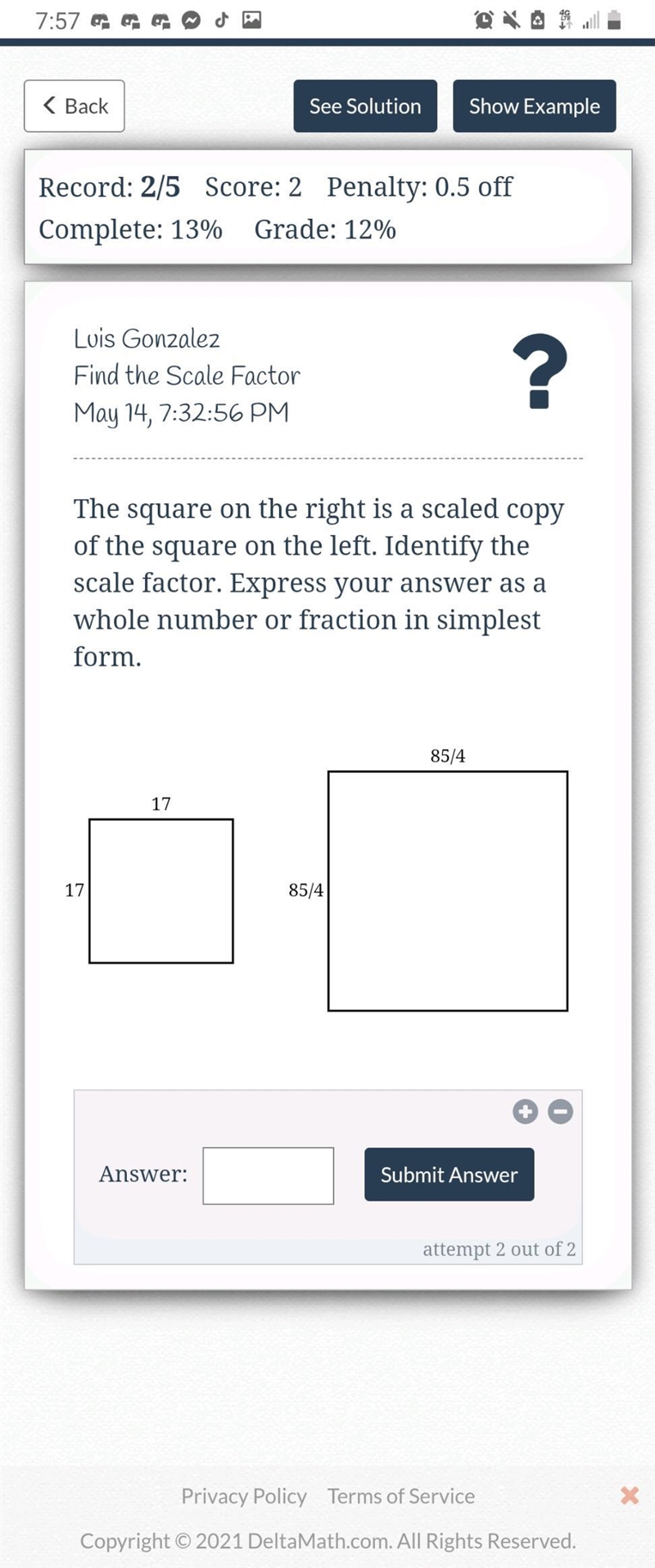 The right triangle on the right is a scaled copy of the right triangle on the left-example-1