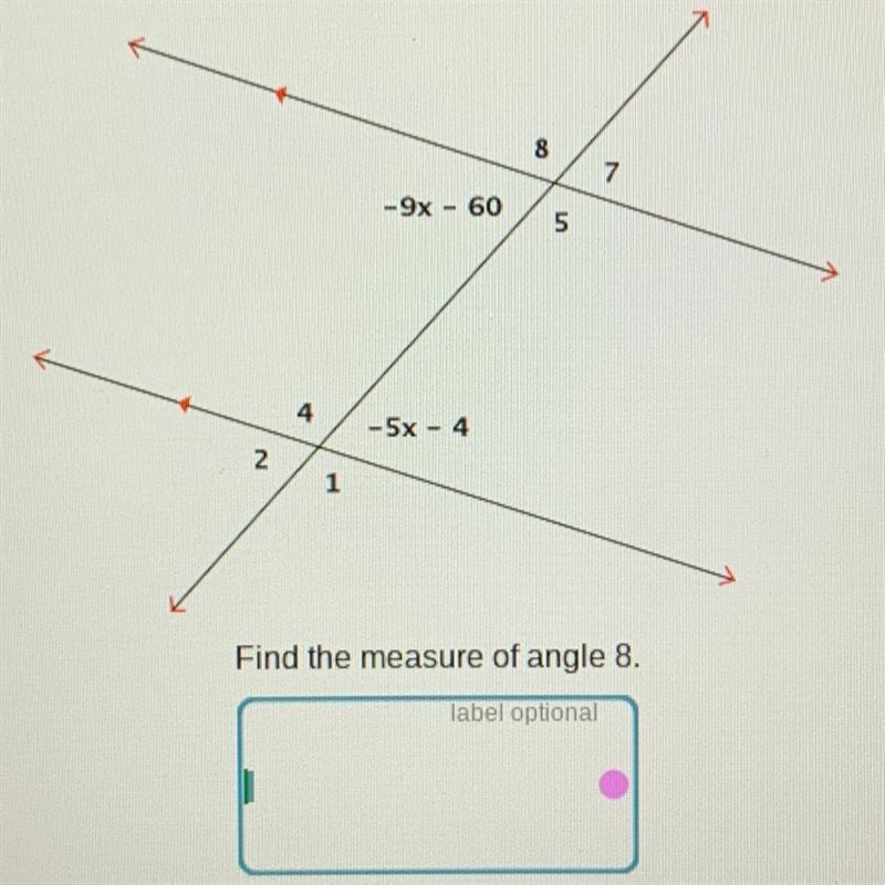 Find the measure of angle 8-example-1