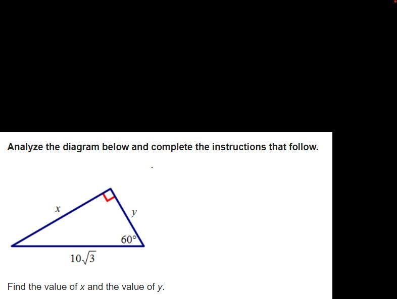 Find the value of x and the value of y.-example-1