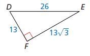 PLEASE HELP!!! Find sin D, sin E, cos D, and cos E. Write each answer as a fraction-example-1