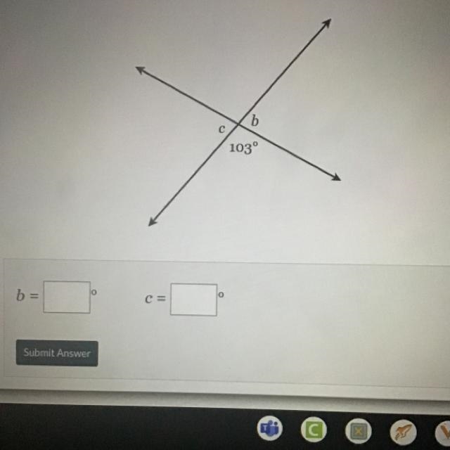 Find the measure of the missing angles.-example-1