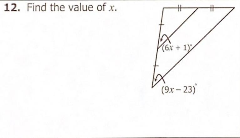 I need an answer on this: Find the value of x.-example-1