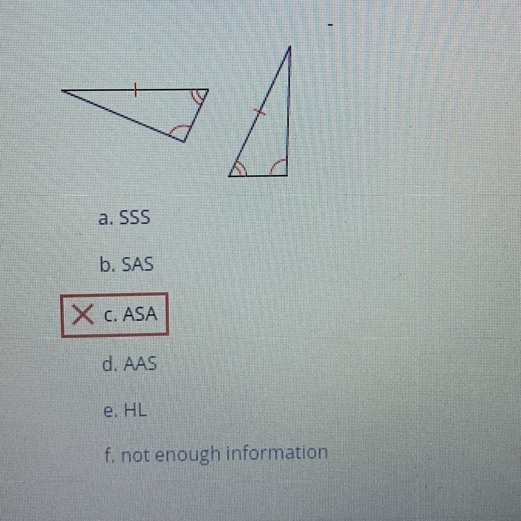 Determine if the two triangles are congruent. If they are, state how you know.-example-1