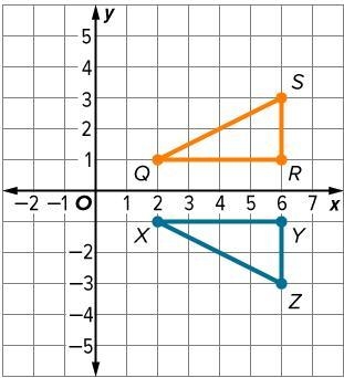 Triangle XYZ is similar to triangle QRS. Which transformation was used to map triangle-example-1