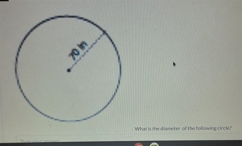 What is the diameter of the following circle ​-example-1