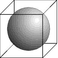 In the diagram the sphere touches each face of the cube at one point-the center of-example-1