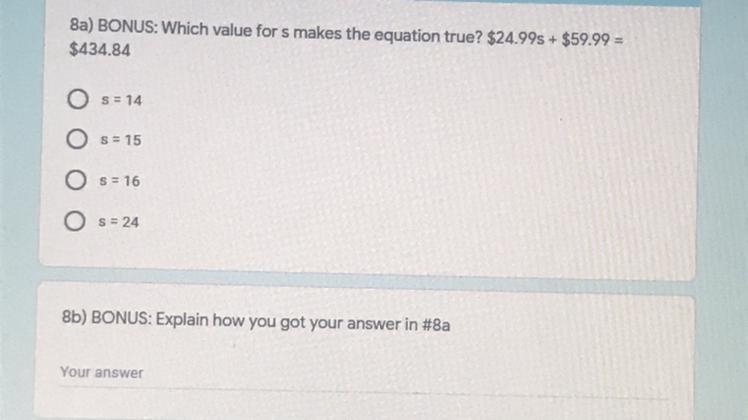 Which value for S makes the equation true?-example-1