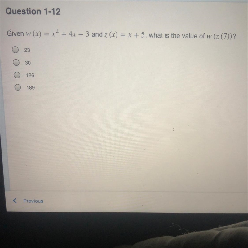 What is the value of w(z(7))?-example-1