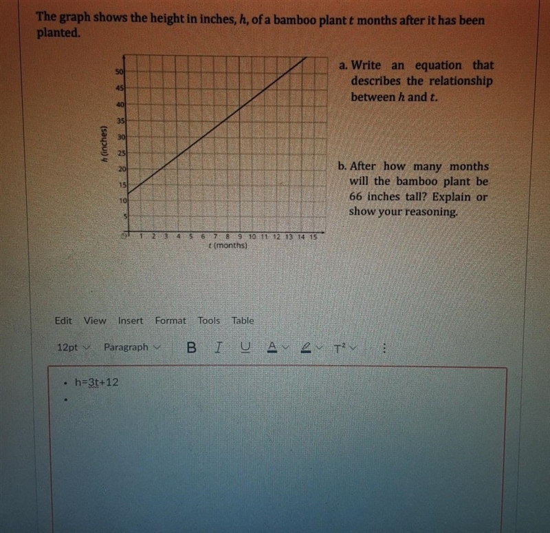 I've already answered question A but I'm struggling with question B. I am in 7th grade-example-1