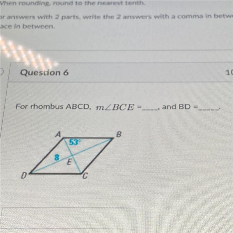 For rhombus ABCD, M and BD=___ PLEASE HELP ME-example-1