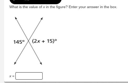 What is the value of x in the figure? Enter your answer in the box.-example-1