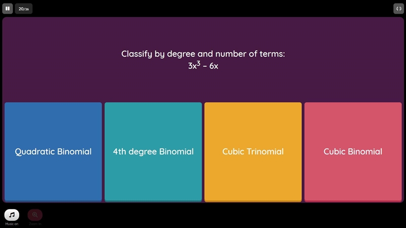 Classify by degree and number of terms:-example-1